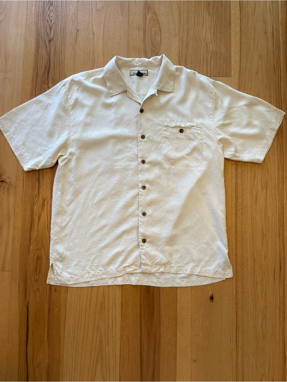 Tommy Bahama Men's Short-Sleeve Camp Shirt - White, Size Large